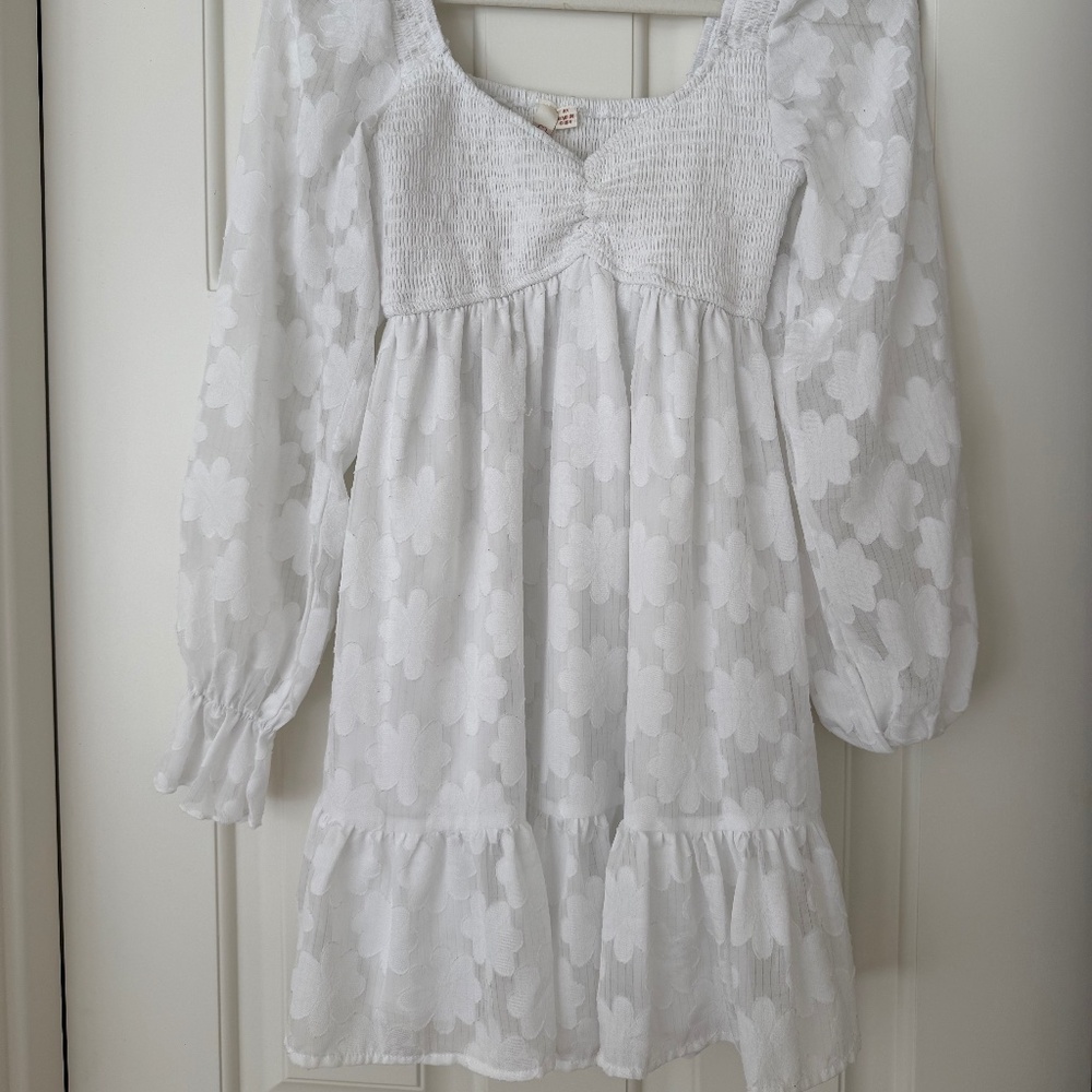 White floral dress